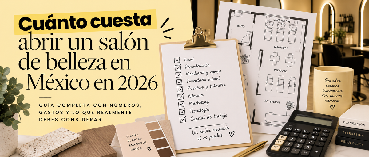 Cuánto cuesta abrir un salón de belleza en México en 2026